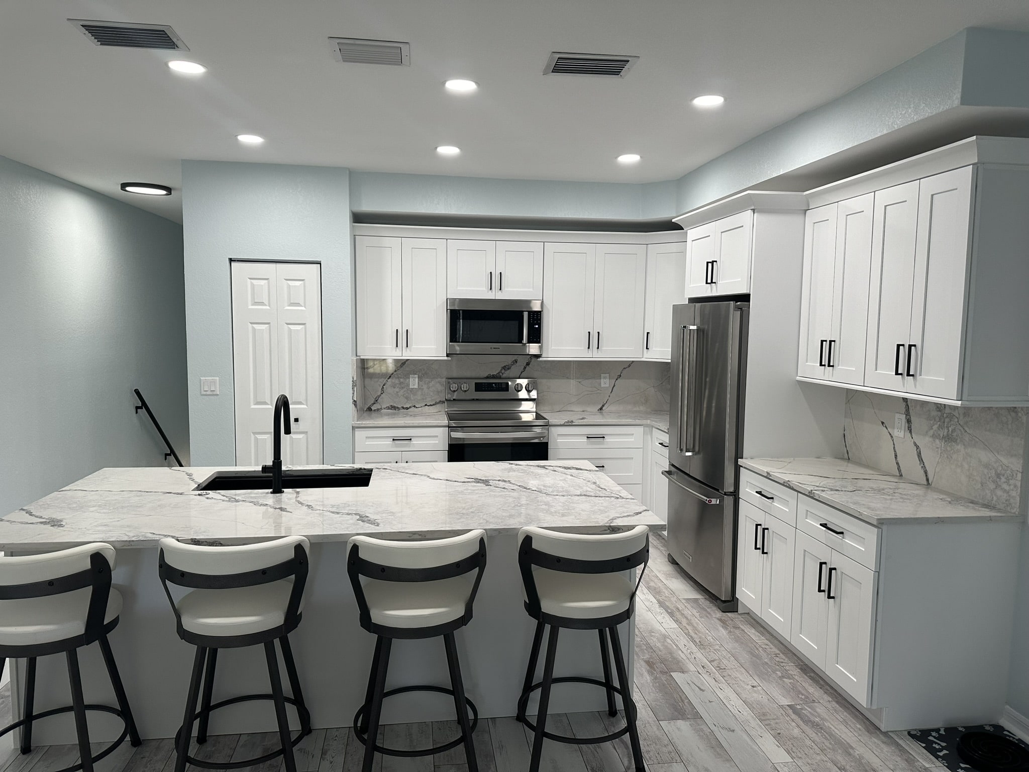 Slate gray kitchen cabinets Safety Harbor FL